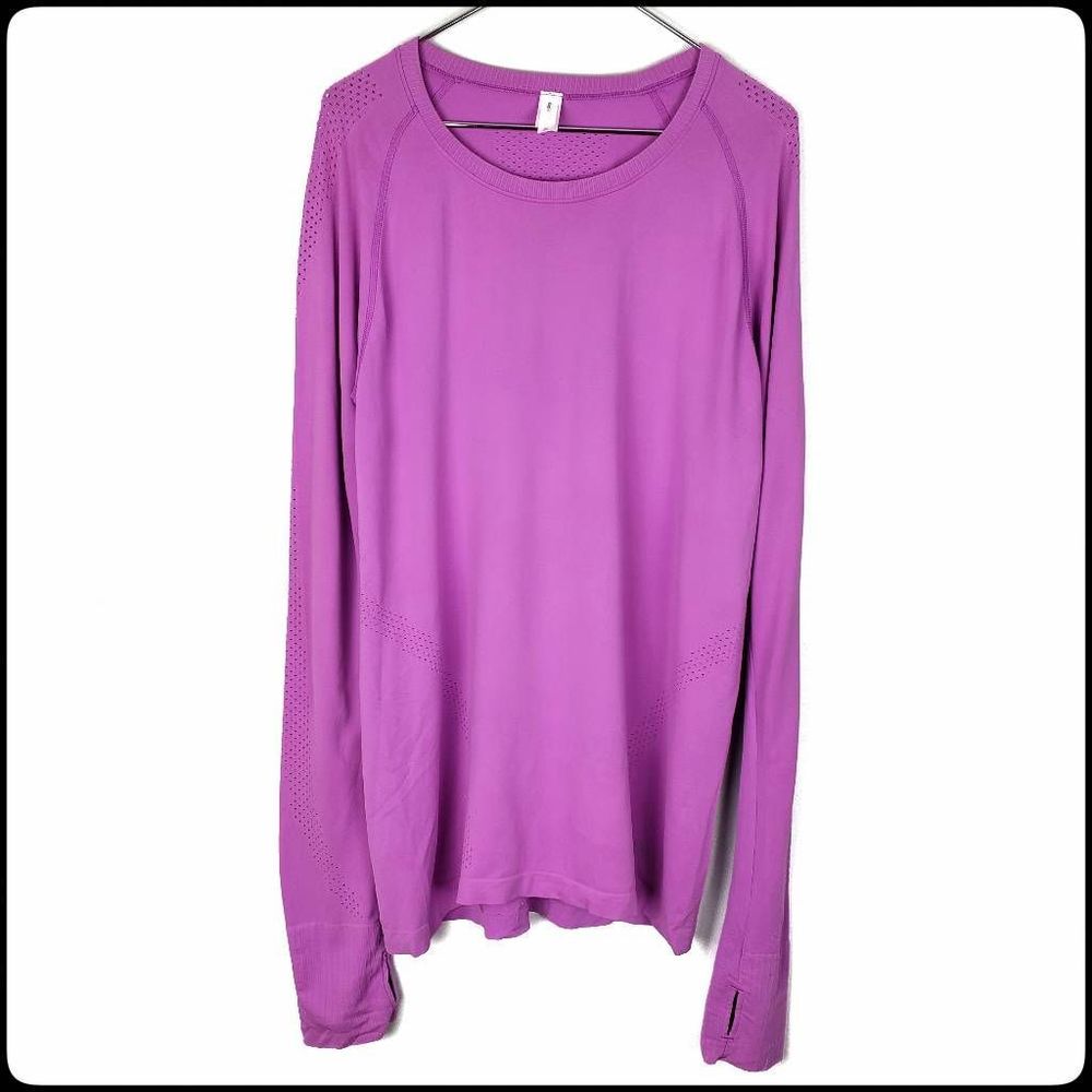 GAPFIT Fuchsia Stretchy Long Sleeve Cut Out Workout Runner Top Size: X-Large
